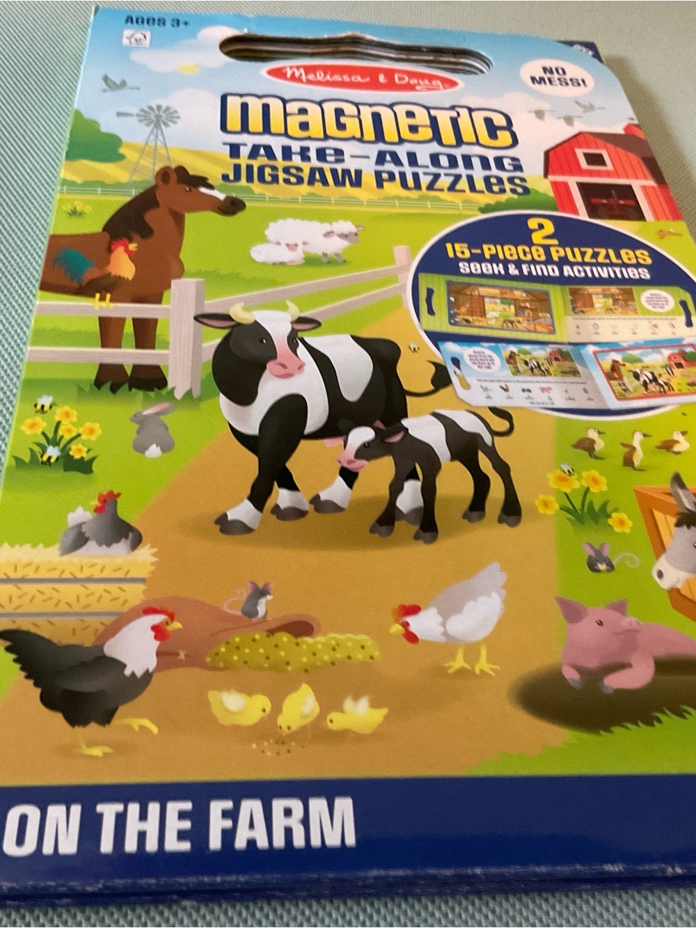 Melissa & Doug Magnetic Take-Along Jigsaw Puzzles - On The Farm New